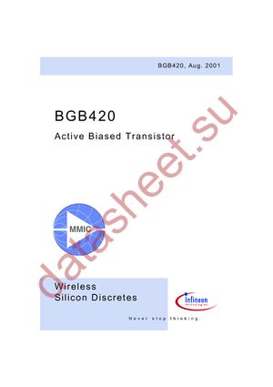 BGB 540 E6327 datasheet  
